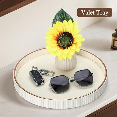 12" Round Decorative Serving Tray for Coffee Table