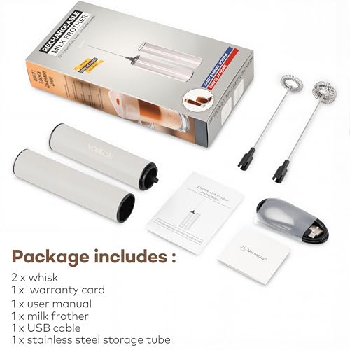 Milk Frother Rechargeable Battery Operated Frother for Coffee