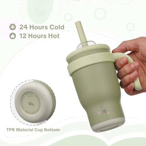 14 oz Tumbler with Handle and Straw