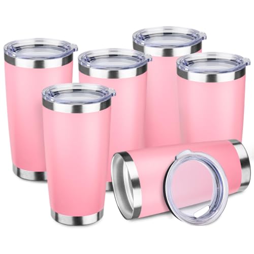 6 Pack 20oz Stainless Steel Travel Coffee Tumbler
