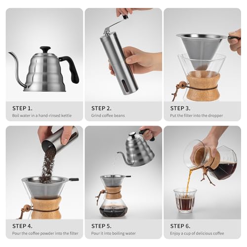 Pour Over Coffee Maker Set (4 Count)