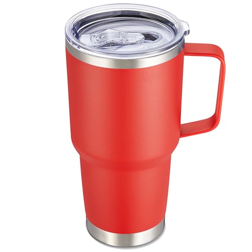 30 oz Stainless Steel Tumbler with Handle and Lid
