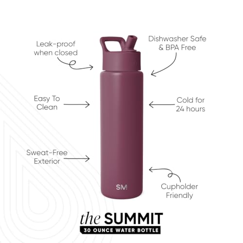 Insulated Water Bottle with Straw