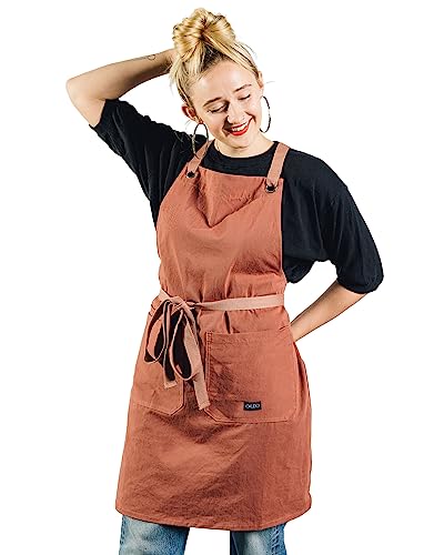 Crossback Kitchen Apron for Cooking