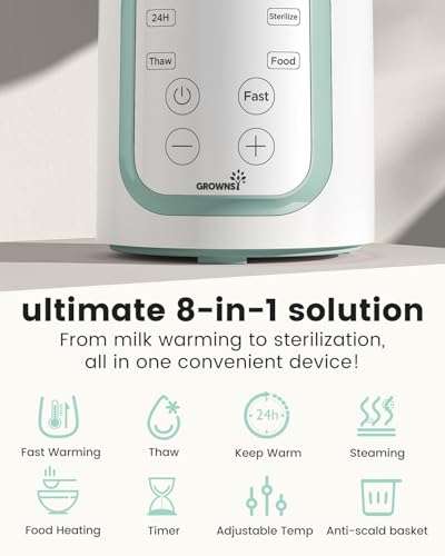 8-in-1 OG Fast Bottle Warmer with Timer, Green