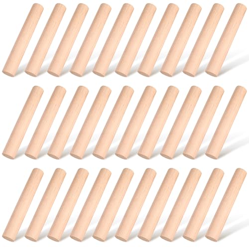 50 Pieces Small Rolling Pin Wood Mini Dumpling Dough Roller (50 Count)