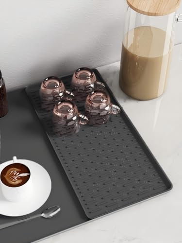 Coffee Mat Dish Drying Mat 2 in1 Coffee Maker Mat for Kitchen Counter