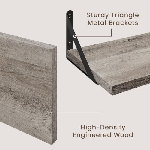 Wall Mounted Floating Shelves Set of 2 (2 Count)