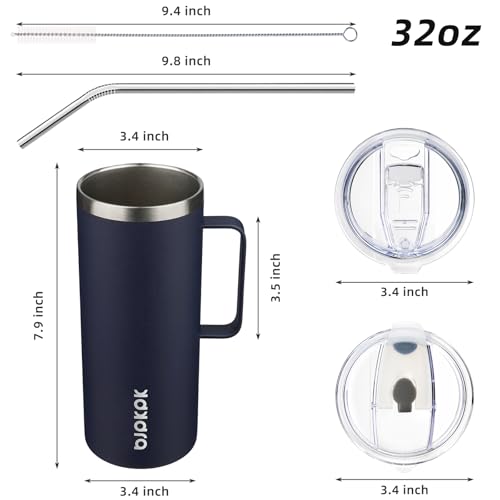 32oz Insulated Coffee Mug with Handle
