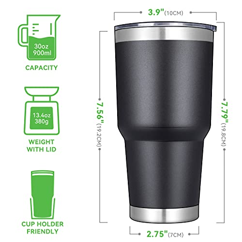 30 oz Tumbler with Lid and Straw (12 Count)
