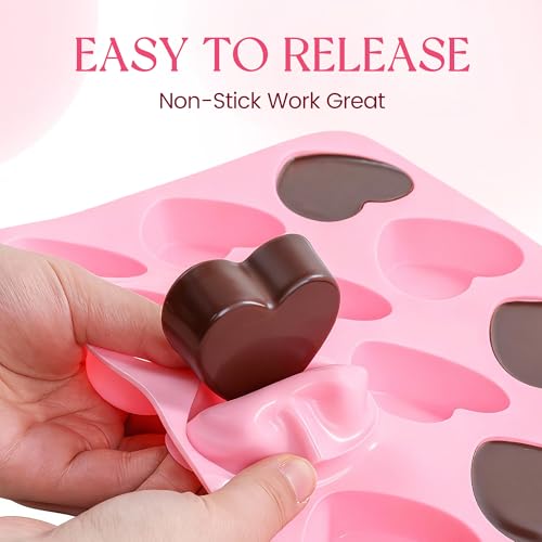 Heart Shaped Silicone Chocolate Molds (2 Count)