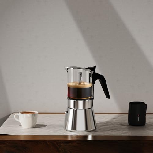 SIXAQUAE Moka Induction Stovetop Espresso Maker