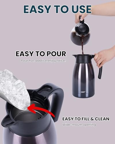 51Oz Stainless Steel Thermal Coffee Carafe with Lid