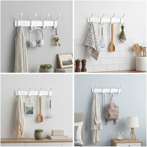 White Coat Rack Wall Mount