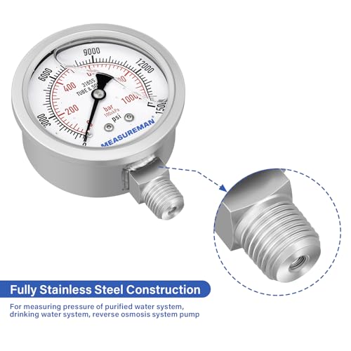 Fully Stainless Steel Hydraulic Glycerin Filled Pressure Gauge