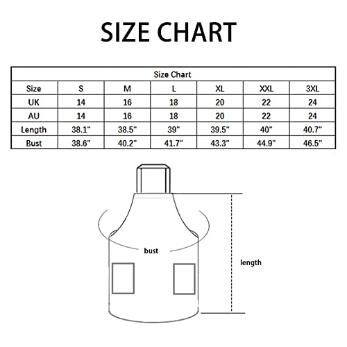 Pinafore Cross Back Apron for Women with Pockets