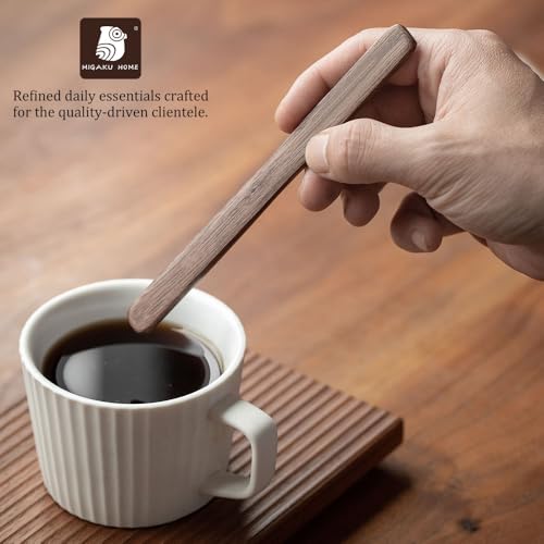 Black Walnut Wood 4Pcs Coffee Stirrers 6″ Reusable & Multifunctional for Coffee (4 Count)