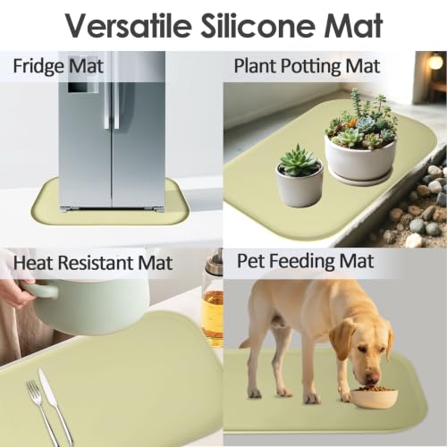 Silicone Coffee Maker Mat with Lip for Countertops