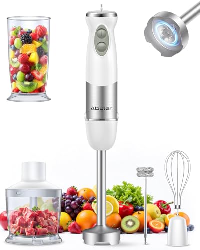 Immersion Blender Handheld 1000W 5 in 1 Corded Stick Hand Blender Kitchen with 12 Speed