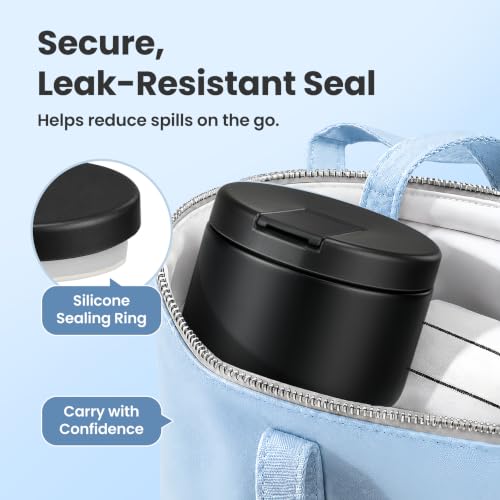 12oz Insulated Vacuum Food Jar with Buckle Lid Wide Mouth Soup Thermo for Hot Food Kids Leakproof Stainless Steel Lunch Container