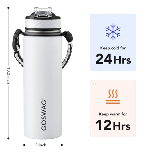 24oz Insulated Stainless Steel Travel Water Bottle