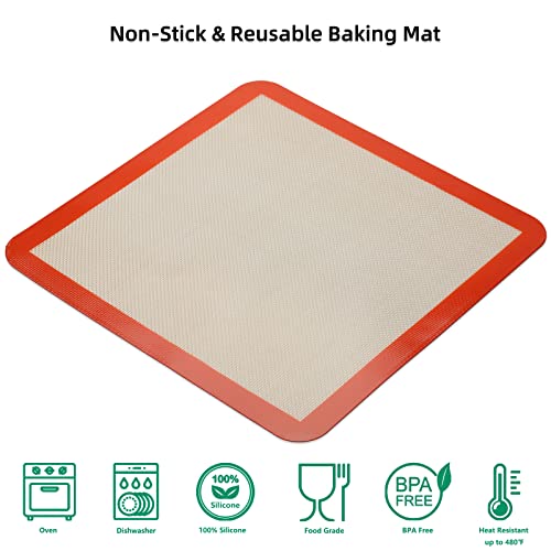 12x12 Square Silicone Baking Mats for XL Air Fryer