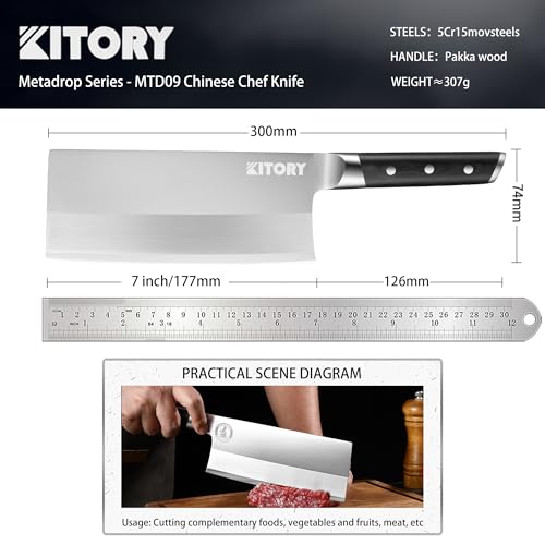 Cleaver 7" Lite Chinese Chef`s kitchen knife