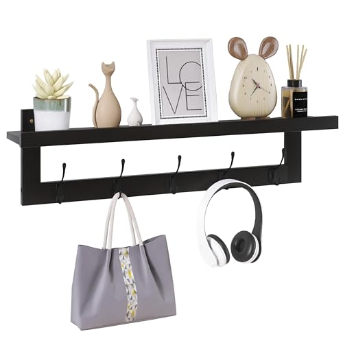 Coat Hooks with Shelf Wall