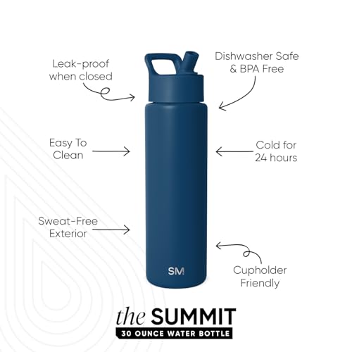 Insulated Water Bottle with Straw