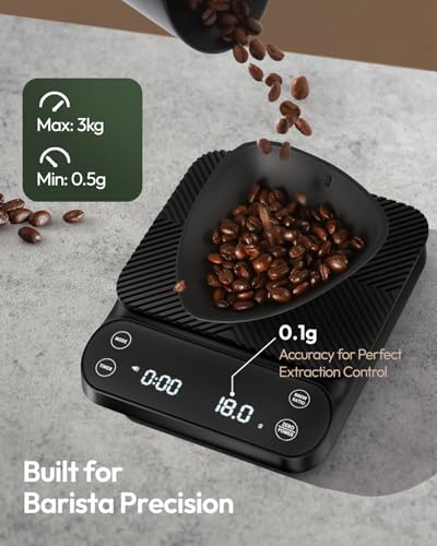 S3 Pour Over Coffee Scale with Timer