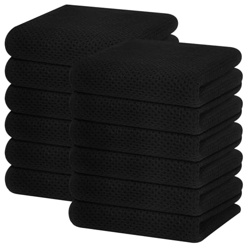 100% Cotton Waffle Weave Kitchen Dish Towels 12 (12 Count)