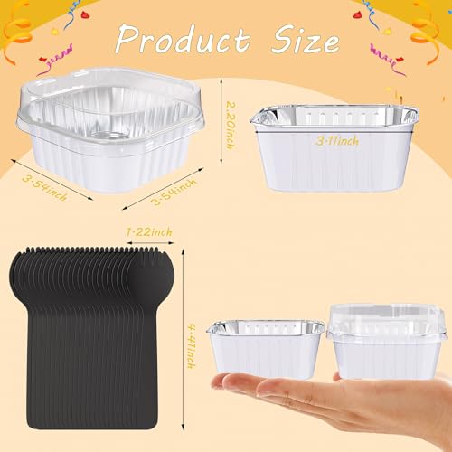 25 Pack Mini Cake Pans with Lids (25 Count)