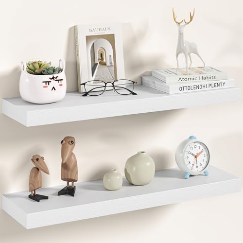24 Inch Floating Shelves Wall Mounted for Display (2 Count)