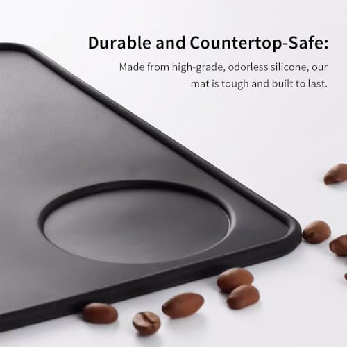 Non Slip Silicone Espresso Coffee Tamper Mat 5.9x7.87inch Coffee Powder Pad Coffee Press Counter Mat Espresso Machine Tamp Mat Tamping Mat for Barista Tools and Accessories