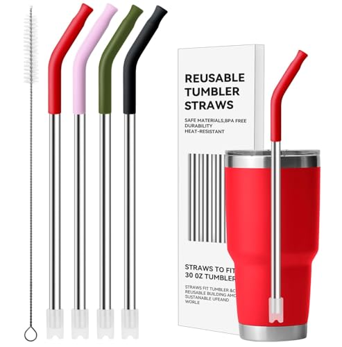Stainless Steel Straws for 30 oz YETI Tumbler (4 Count)