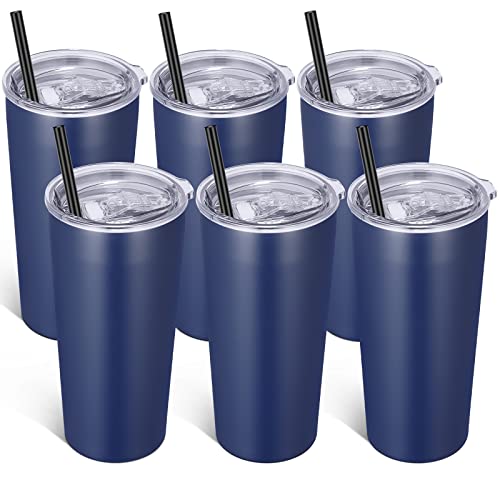 20oz Tumbler Bulk with Lid and Straw 6 Pack (6 Count)