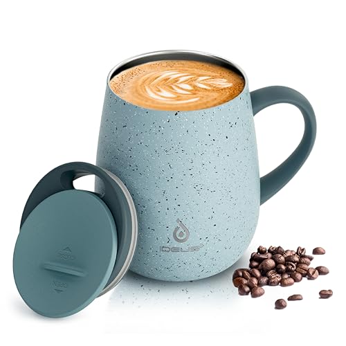 16 oz Insulated Coffee Mug with Lid and Handle