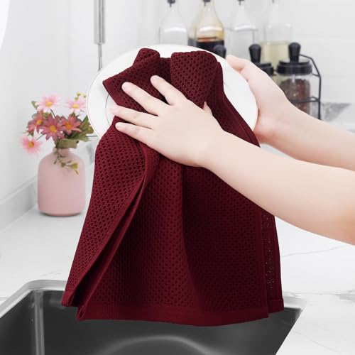 100% Cotton Waffle Weave Kitchen Dish Towels 24 (24 Count)