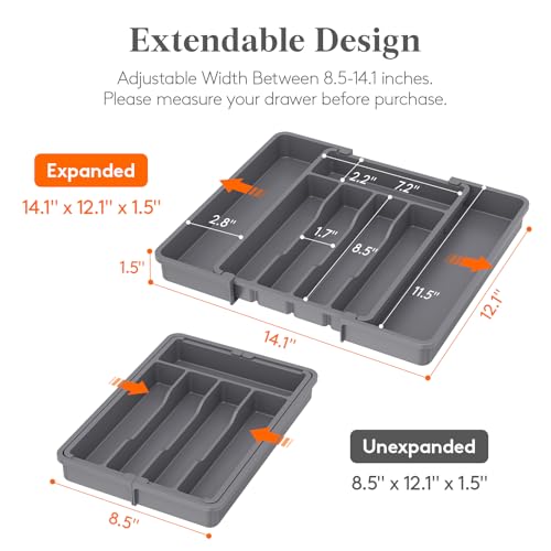 Expandable Silverware Drawer Organizer