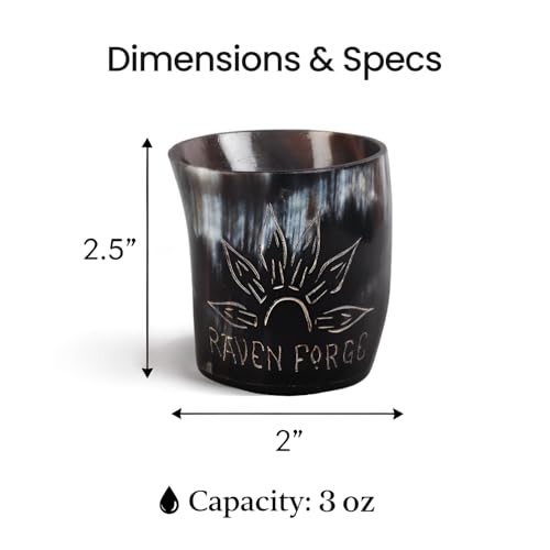 Viking Horn Shot Glasses Set of 4 (4 Count)