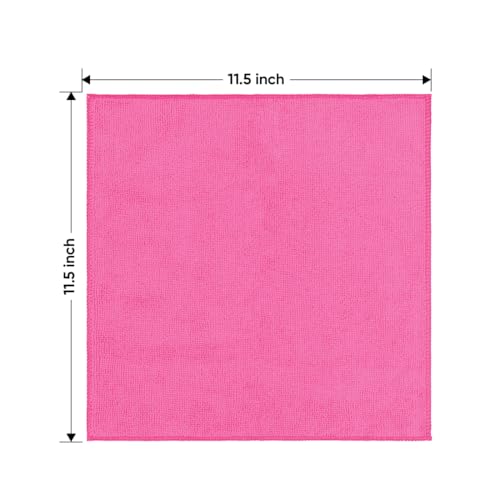 Microfiber Cleaning Cloth 20 Pack 11.5 x 11.5 Inch Microfiber Towels for Cars Ultra Absorbent Cleaning Rags Lint Free Cleaning Towels for Household Kitchen (20 Count)