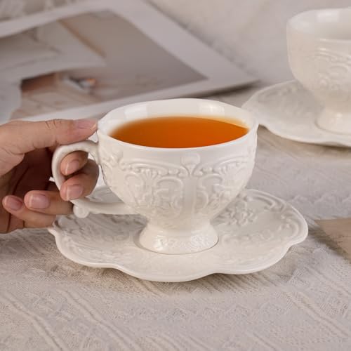Tea Cups and Saucers Set of 2 (2 Count)