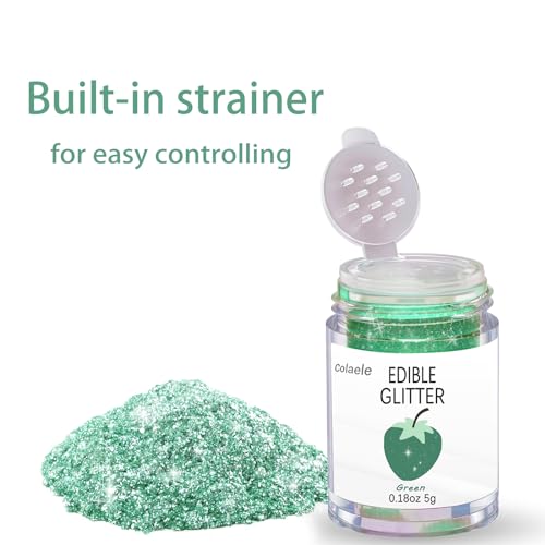 Green Edible Glitter Glimmer Powder for Cakes Drinks