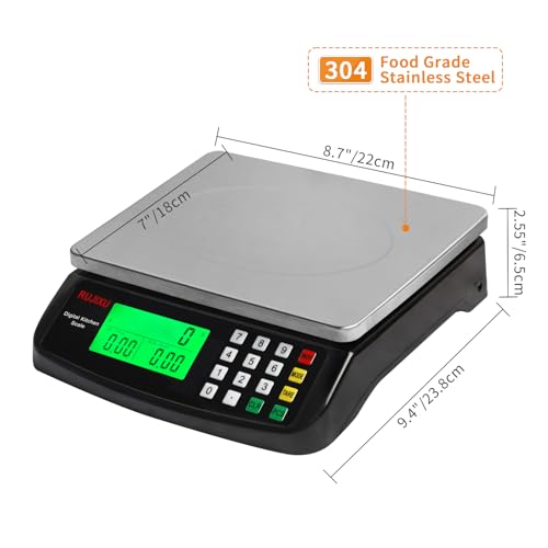 Large Digital Kitchen Scale Black 30kg