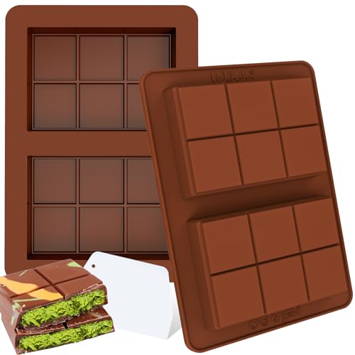 Deep Mini Sized Chocolate Bar Mold with 1 Scraper
