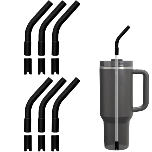 6Pcs Silicone Straw Tips for Metal Straw and Other 0.31 Inch Straws (6 Count)