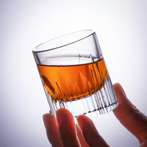 Crystal Whiskey Glasses Set of 2 Hand Blown Old Fashioned Glasses (2 Count)