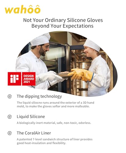 wahoo 12 Inch Liquid Silicone Oven Mitts