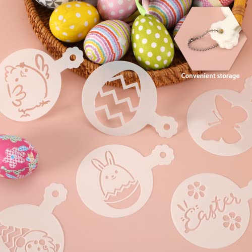 Easter Cookie Stencils 36 Reusable Egg Bunny Coffee Dessert Decor Templates (36 Count)