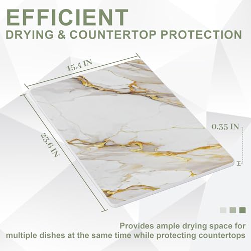 Large Stone Drying Mat for Kitchen Counter